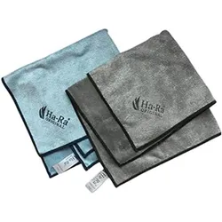 Ha-Ra Star-Tuch 2er Set blau & anthrazit I Mikrofaser Tuch für Oberflächen-Reinigung I Putztücher mit Saum in 40 x 40 cm I Hochleistungs-Mikrofaser I
