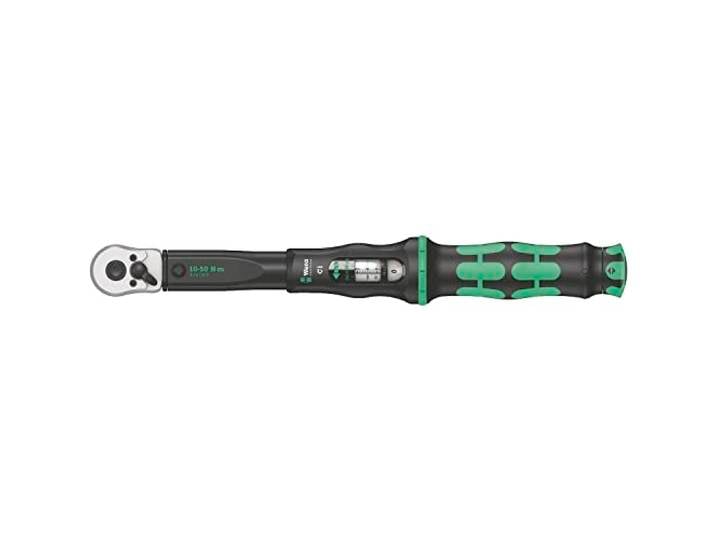 Wera 05075620001 Clé dynamométrique à cliquet Click-Torque C 1\, 1/2\ \, 10-50 Nm Vert