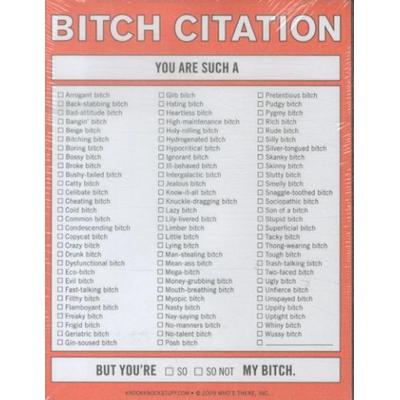 Knock Knock Nifty Note: Bitch Citation, Gebundene Ausgabe von , Knock Knock Books, 978-1-60106-150-8