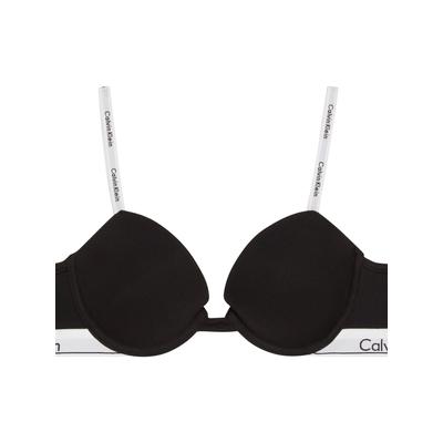 Bügel-BH "LIGHTLY LINED DEMI", Damen, Gr. 85, Cup B, schwarz, Web, Obermaterial: 53% Baumwolle, 35% Modal, 12% Elasthan, CALVIN KLEIN UNDERWEAR, unifarben, figurumspielend, BHs Bügel-BH, Mit Bügeln, Cup B