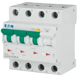 Eaton 120661 FI/LS Kombination, 6 A, 100 mA, LS-Charakteristik: C, 3p+N, FI-Charakteristik: A mRB6-6/3N/C/01-A