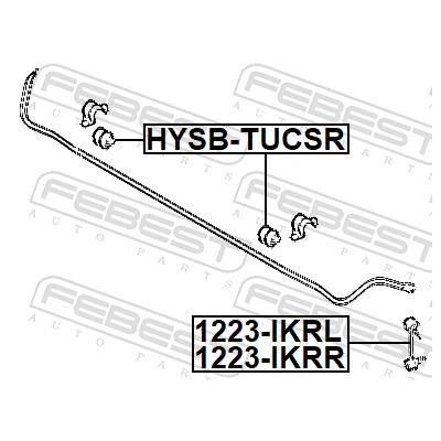 FEBEST Stange/Strebe, Stabilisator 1223-IKRR Hinterachse rechts für HYUNDAI