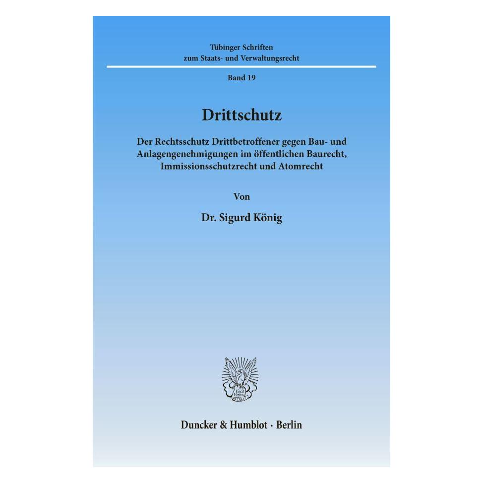 Duncker & Humblot Drittschutz. (Deutsch, Softcover, Sigurd König) (55339946)