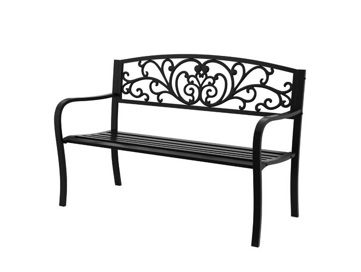 Gartenbank GISELA 127 cm schwarz