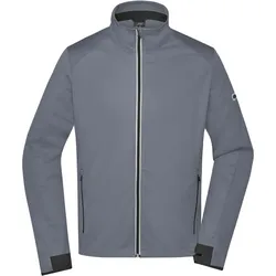 James & Nicholson Herren 3-Lagen Sport Softshell Jacke Softshell-Jacke JN1126 titan/black 3XL