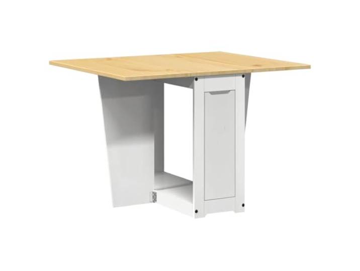 Roanoer Butterfly Esstisch Klappbar Corona Kiefernholz 114x92x75cm Flexibler Klappmechanismus mit integriertem Staufach, ideal für Küche und Esszimmer in kleinen Wohnungen.