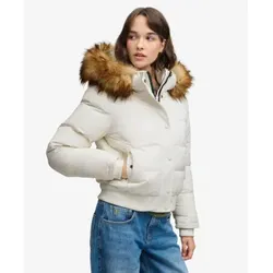 Superdry für Damen. W5011785A Everest Bomberjacke gebrochenes Weiß (XXS), Lässig, Polyester