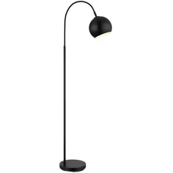 Stehlampe Stehleuchte Deckenfluter Schlafzimmerleuchte schwarz , Metall, 1x E27, LxBxH: 46x25x150 cm