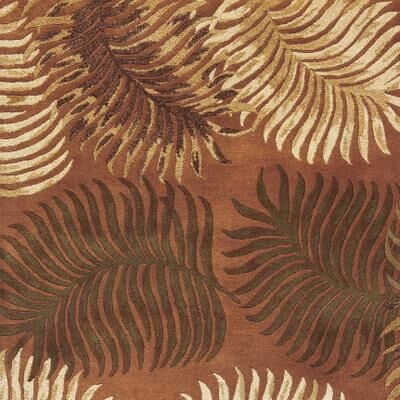 Domani Camila Tropical Rust Fern Hand-tufted Wool Area Rug