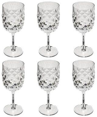 Abode Homewares Diamond Cut Acrylic Wine Glass - 15.6 oz - Set of 6