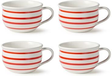 "Certified International Dockside Red Set of 4 Jumbo Chowder Bowl - 6.50""W x 5.00""D x 3.25""H"