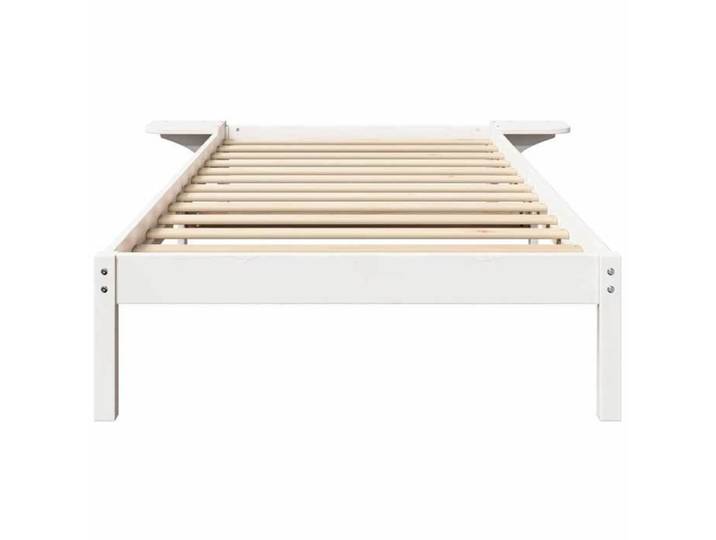 BURKE* Lit simple 90x190 cm Structure de lit classique Blanc Pin massif- LL8445