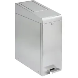 Treteimer Orgavente BRINOX Mülleimer Edelstahl gebürstet 45L Mülleimer aus gebürstetem Edelstahl