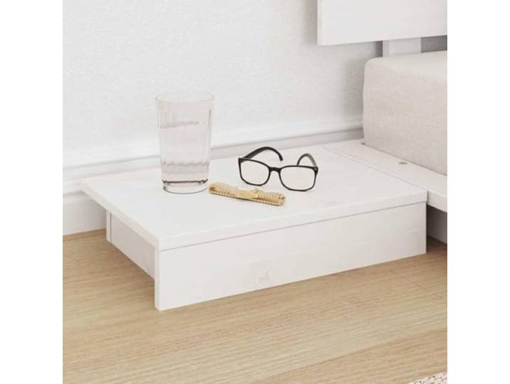 KTHLBRH Bettgestell braun 75 x 190 cm Holz Nachttisch inklusive, modernes rechteckiges Design, einfache Wartung, robuster Rahmen