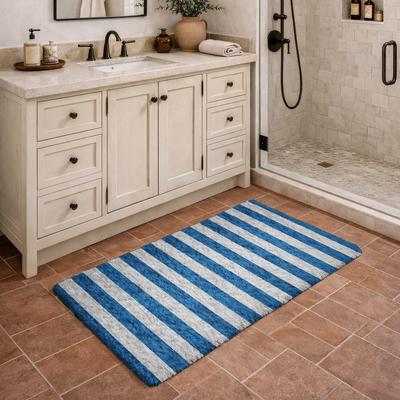 Addison Rugs Premium Washable Super Soft Harbor Stripe Dream Shag Rug