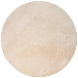 KURZFLORTEPPICH, einfarbig, Beige, Ø 80 cm