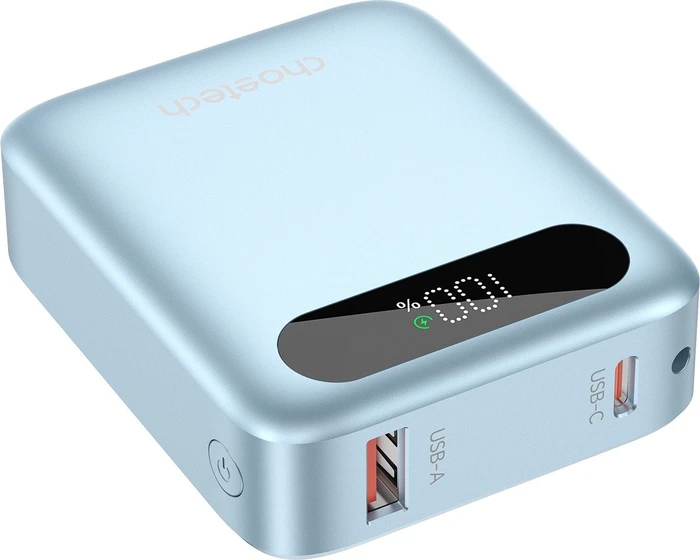 ChoeTech CCC Certified 10000mAh mini Digital Power Bank--blue