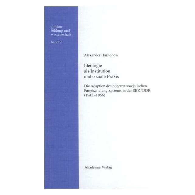 De Gruyter Haritonow,A.:Ideologie als Institution (Deutsch, Hardcover, Alexander Haritonow) (67759105)