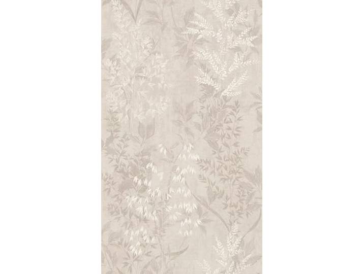 Tapete 285000 - Helle Papiertapete mit kleinen Pflanzen in Beige - 10,05m x 0,53m (LxB)