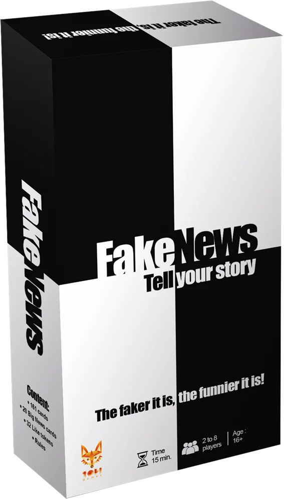 Fake News Party Card Game by Topi Games for 2-8 Players, Ages 16+