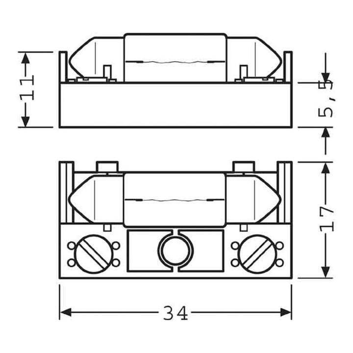 Renz Metallwaren. Beleuchtungshalter mit Soffitte 15V 97-9-85131 (979851310000)
