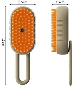 Uplifted Finds Pet Steam Brush Three In One Grooming Comb For Cats And Dogs style 2 Brown