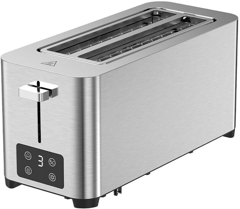 Toaster "Berger Lanz Chromstahl TO-4", silber, B:16cm H:18,5cm T:39,5cm, Toaster, Toaster silber Einheitsgröße