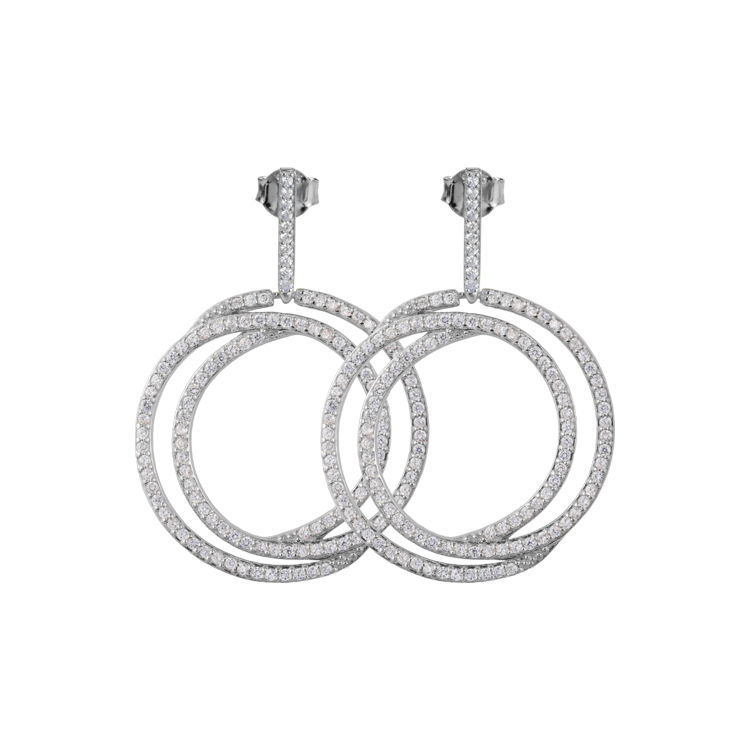 Jacques Lemans Ohrhänger Sterlingsilber mit Zirkonia