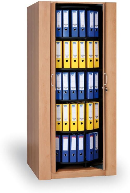 B2B Partner Schrank mit Drehregal für Ordner, Buche