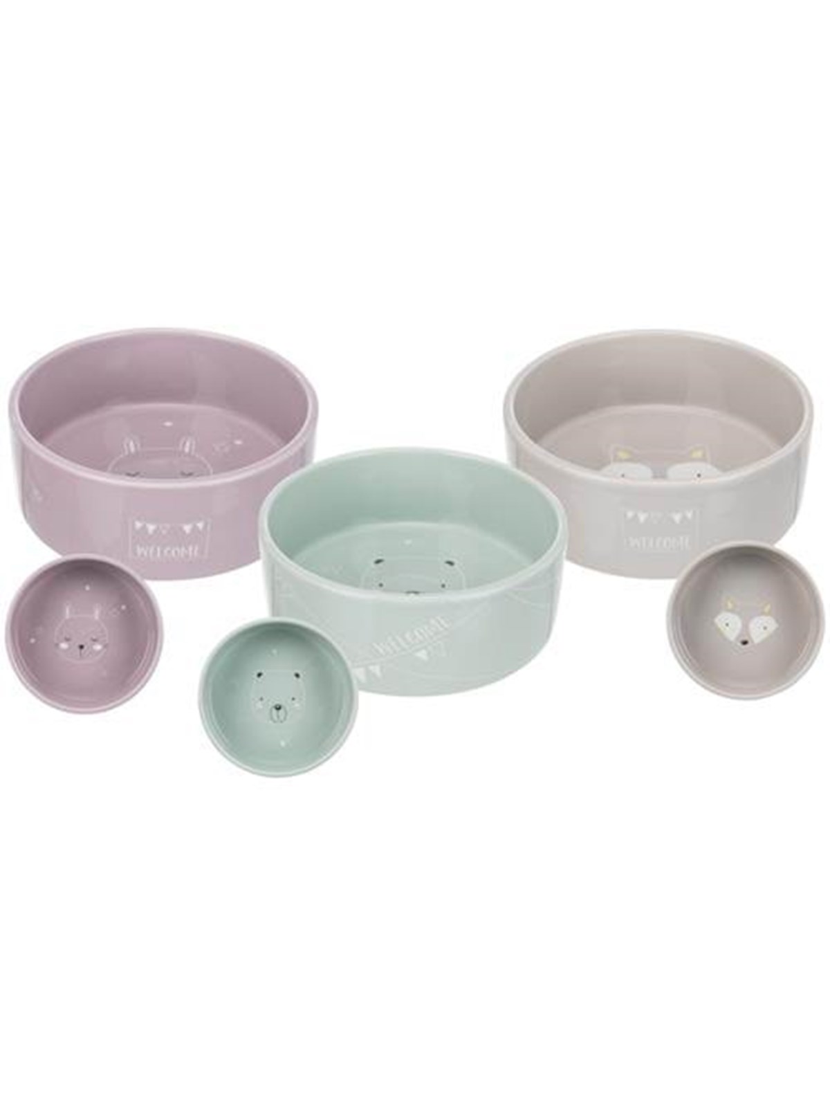 Trixie Junior Ceramic Bowl 0.3 l/ø 12 cm assorted colours