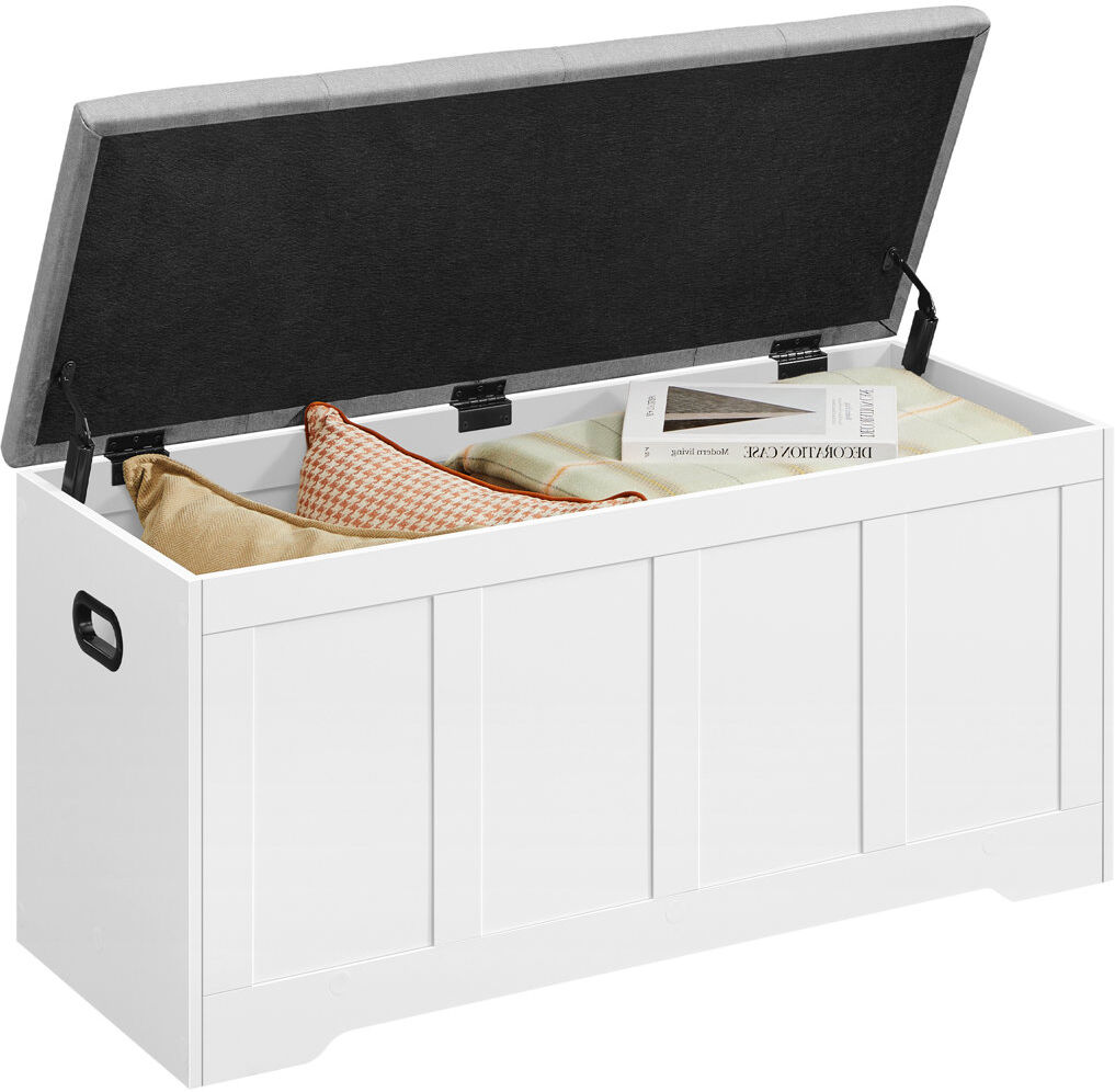 Brambly Cottage 6 Pair Shoe Storage Bench Grey,White 49 cm H x 100 cm W x 40 cm D