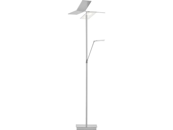 Leselampe Marliana Nickel matt mit Chrom Acryl 8000 lm Dimmbar H 180 cm - LED - Lichtfarbe: Warmweiss - Kaltes Tagesweiss - Leselampe- LED