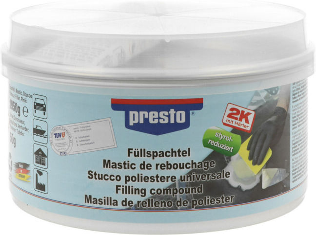 PRESTO Enduit de remplissage 2 kg ; European Aerosols (600214)