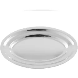 METRO PROFESSIONAL Serviertablett, Edelstahl,  27 x 18.5 x 2 cm, oval, silber