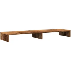 vidaXL Monitorständer Altholz-Optik 100x27x10 cm Holzwerkstoff