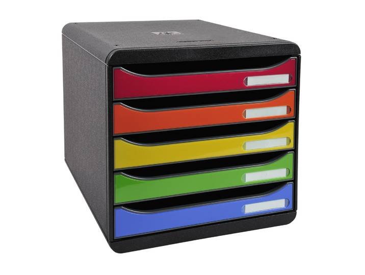 EXACOMPTA Module de classement Big Box Plus 5 tiroirs Iderama - Arlequin brillant