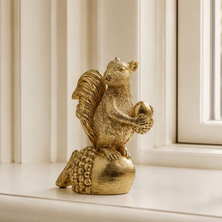 Gold Squirrel Standing Ornament