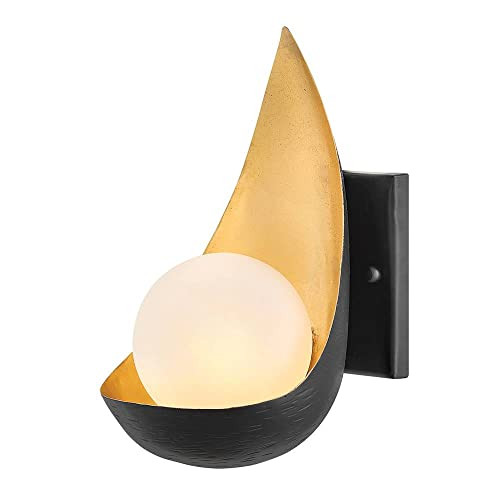 Elstead Ren LED Wandlamp - Zwart & Goud