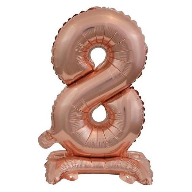 Amscan Folienballon Mini Zahl 8 rose (5x) (9911741)