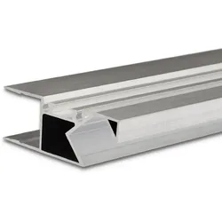 ISOLED LED Aufbauprofil HIDE ASYNC, für 2 LED-Strips, Direkt / Indirekt 50°, Aluminium, 200cm, Alu eloxiert ISO-114806