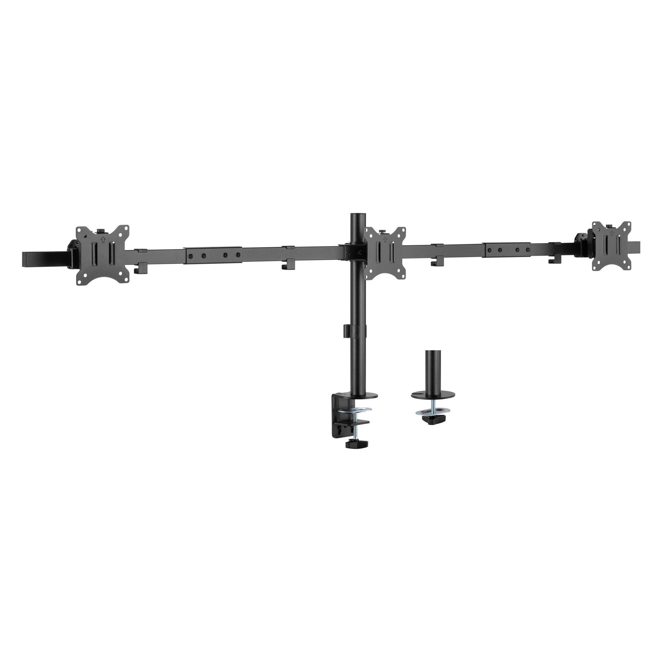 InLine Tischhalterung, für 3x LCD-/LED-Display bis 81cm (32"), max. 7kg, schwarz (Tisch, 32", 7 kg) (23108G)