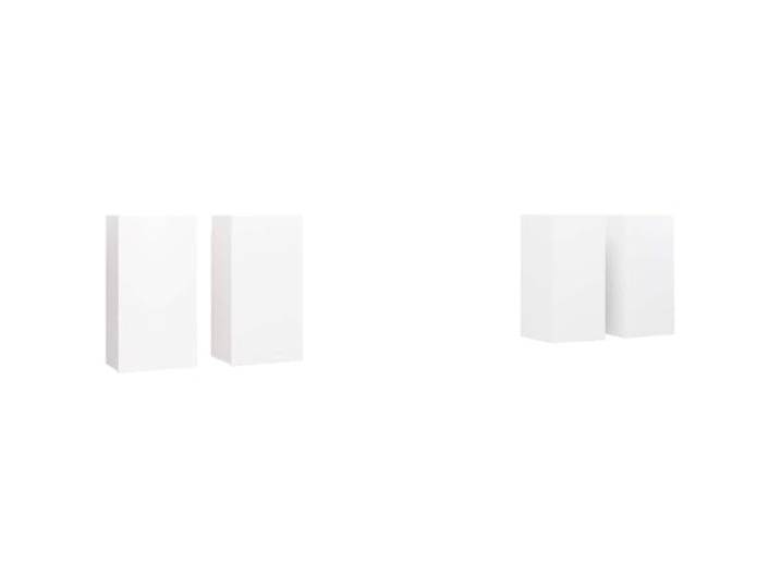 Favemtsl Hängende TV-Schränke 4 Stk. Weiß 30,5x30x60 cm Holzwerkstoff Wandhängendes 4er-Set für Wohnzimmer und Schlafzimmer. Stabile Regale schaffen bodennahen Freiraum und Ordnung.