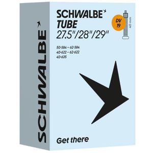 Schwalbe Fahrradschlauch DV19, 29 Zoll, 40mm DV-Ventil, für MTB, Reifenbreite 40-62mm