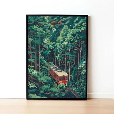 Inspired Living Tokyo Rainy Night Canvas Print Japanese Cityscape Wall Decor 30x45cm No Frame wo734