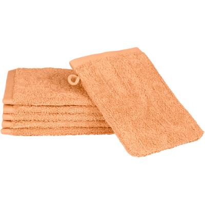 Waschhandschuh ROSS "Premium", braun (caramel), B:16cm L:22cm, Frottier, Handtücher, 100% Baumwolle