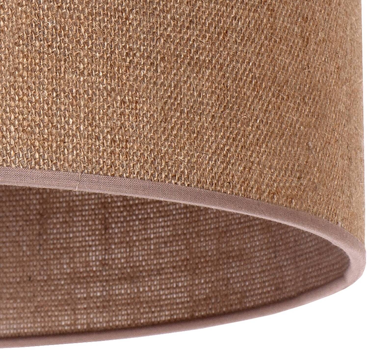 Klosz do lampy „Roller”, jasnobrązowy, średnica 50 cm, wysokość 24 cm Roller Duolla, brązowy / rdzawy, tkanina / materiał / jedwab