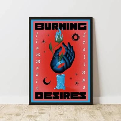 Inspired Living Retro Abstract Canvas Wall Art Print Minimalist Modern Wall Decor Poster 3 (a3)30x42cm Unframed