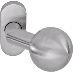 Ogro, Türgriff + Türgarnitur, Türknopf RENOVI 3548 VO, Rosette 30x68x10,gekröpfter Knopf,silber eloxiert (Türknopf)