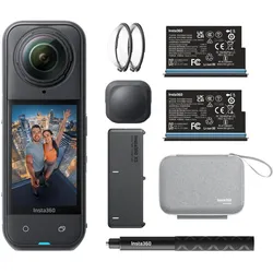 Insta360 X5 Essentials Bundle (30p, Bluetooth, WLAN), Action Cam, Schwarz