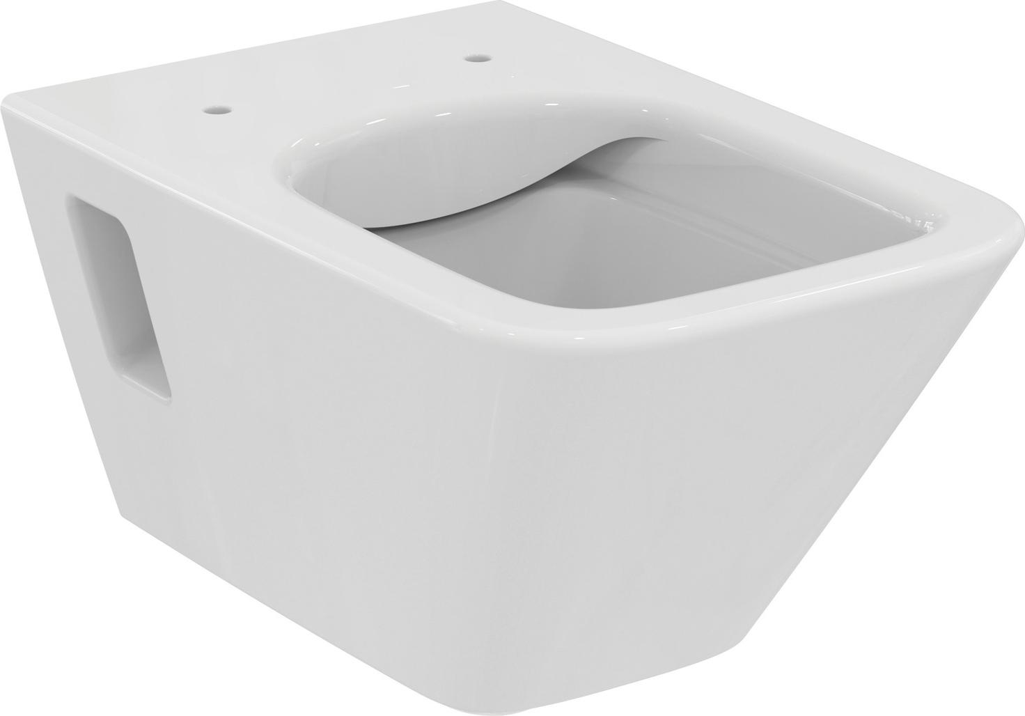 VIGOUR DERBY V3 Edge Wand-WC Tiefspüler spülrandlos mit sichtbarer Befestigung & PflegetectPLUS, weiß